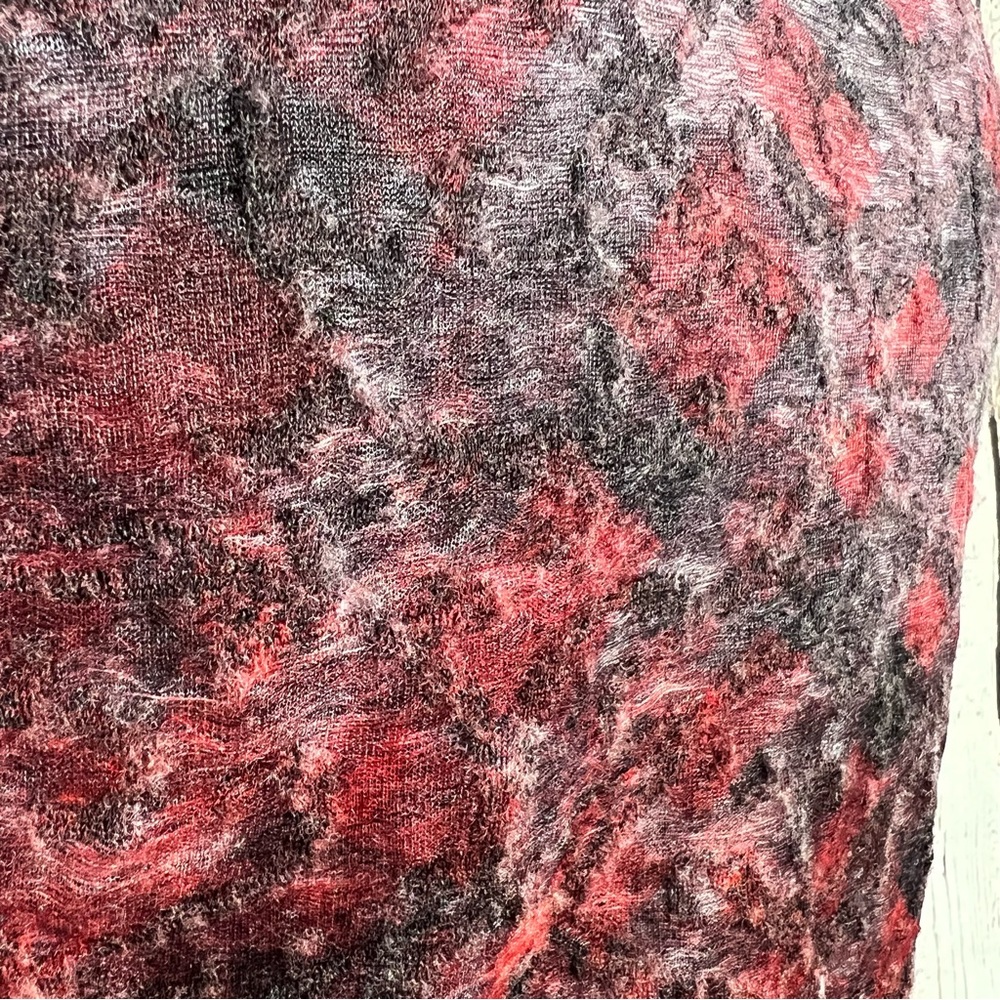 Roberta Scarpa Virgin Wool Mohair Knit Lace Trim Cardigan Fitted Sweater Size 12 - Picture 8 of 16